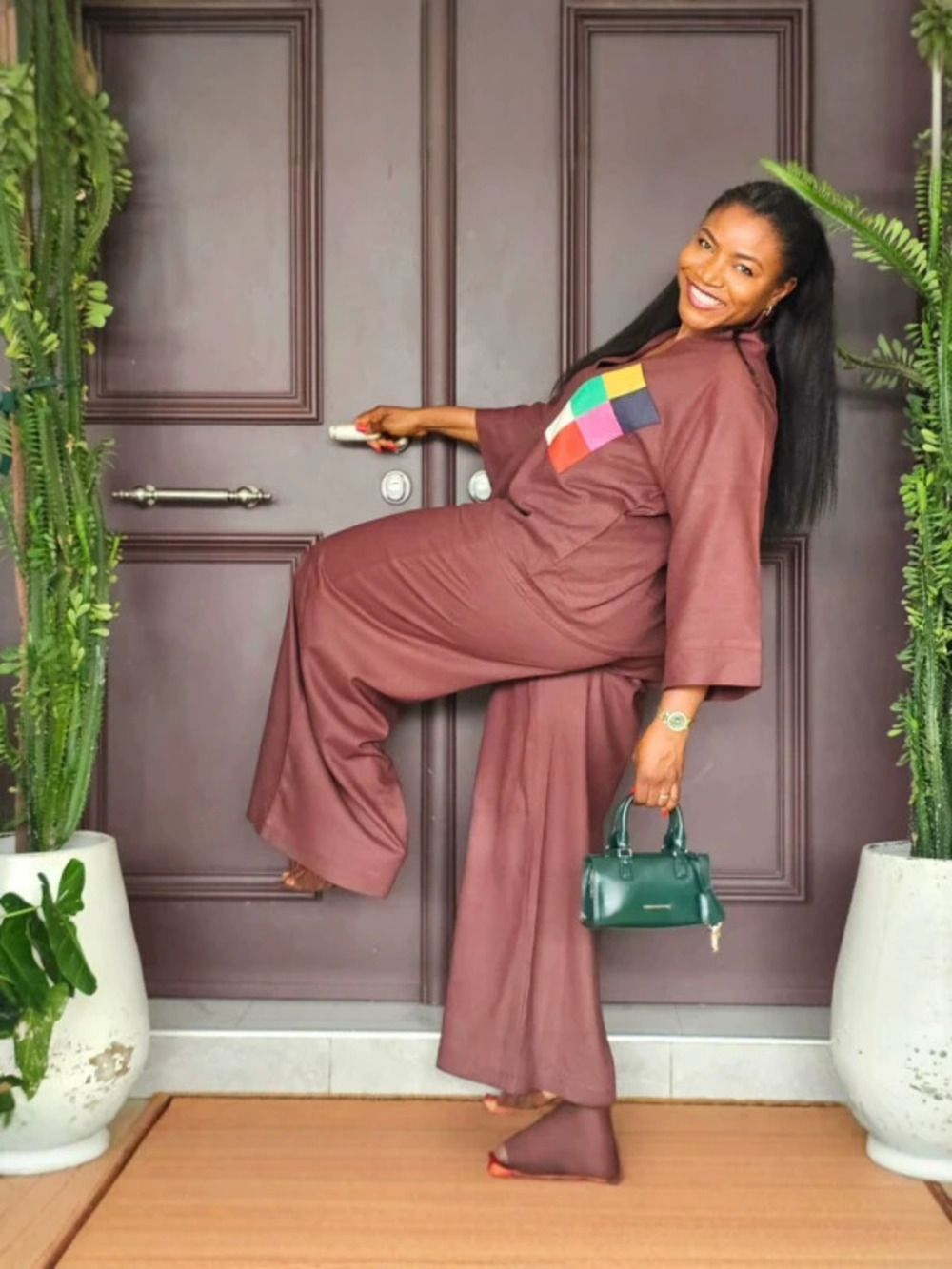 ZARA African Loose Two Piece Set Long Sleeve Shirt Wide Leg Pants Elegant